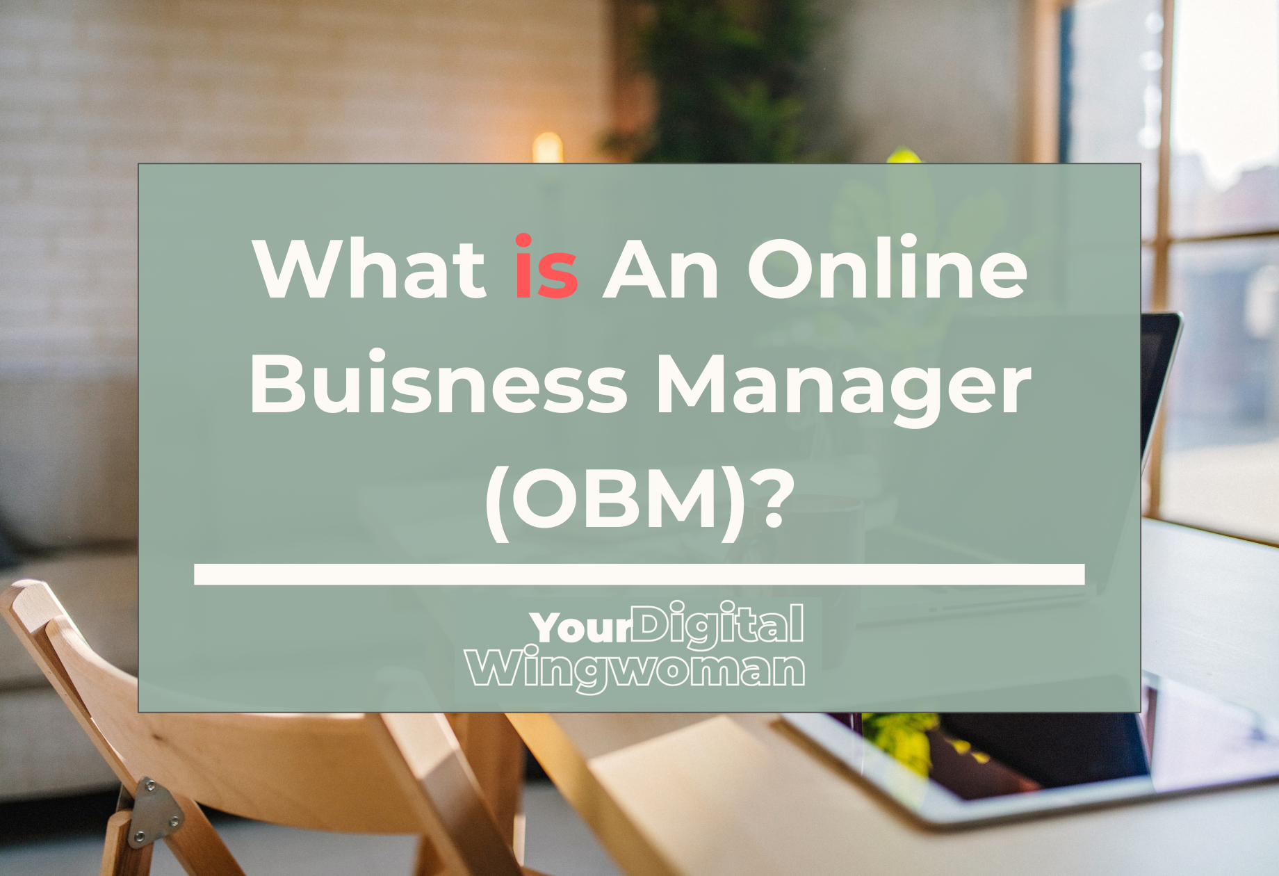 Blog banner with title, "What is an Online Business Manager"
